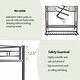 preview thumbnail 2 of 14, Black Twin over Twin Metal Bunk Bed with Noise-Reducing Guardrail