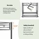 preview thumbnail 33 of 41, Metal Twin over Twin Bunk Bed with Trundle and Guardrail, Silver