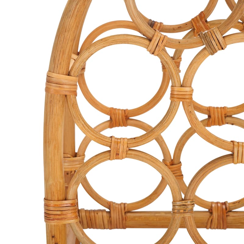 SAFAVIEH Gibora Rattan Wine Rack (Fully Assembled) - 14.9 In. W x 7 In. D x 15.7 In. H - 15Wx7Dx16H