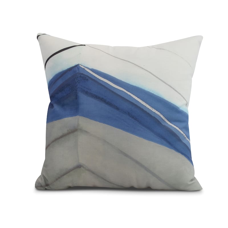 26 x 26 inch Boat Bow Left Geometric Print Pillow - Blue