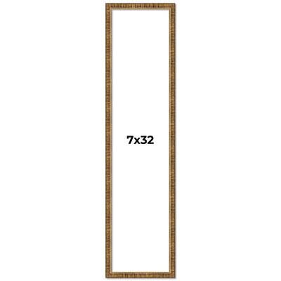 7x32 Frame Gold Solid Wood Picture Frame - Complete Modern Photo Frame