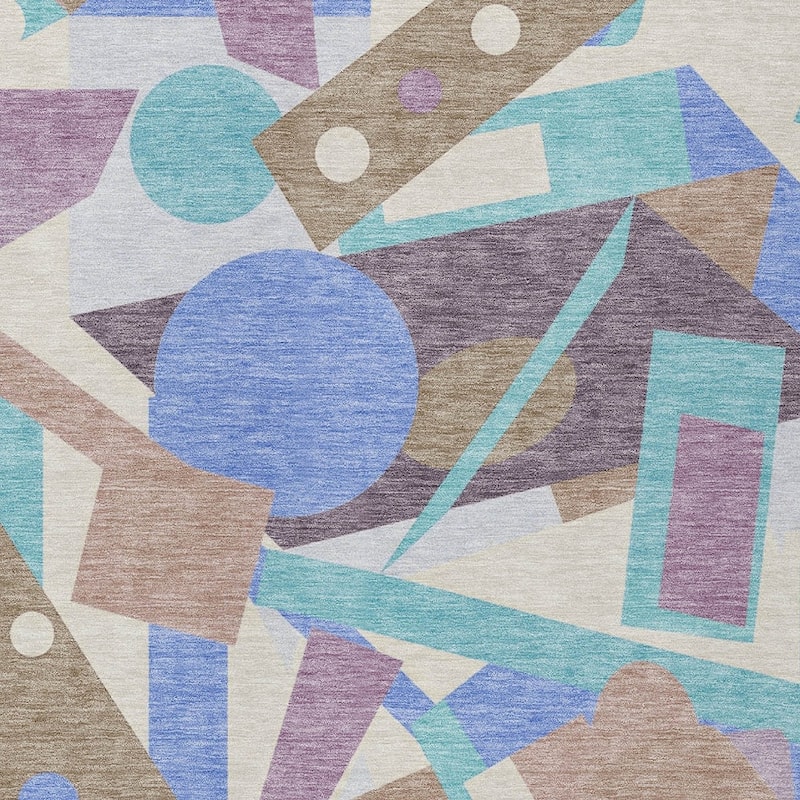 HomeRoots Geometric Modern Rectangle Outdoor Rug