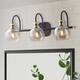 ExBrite Modern Rose Gold 3/4-light Bathroom Dimmable Crystal Vanity Lights Wall Sconces