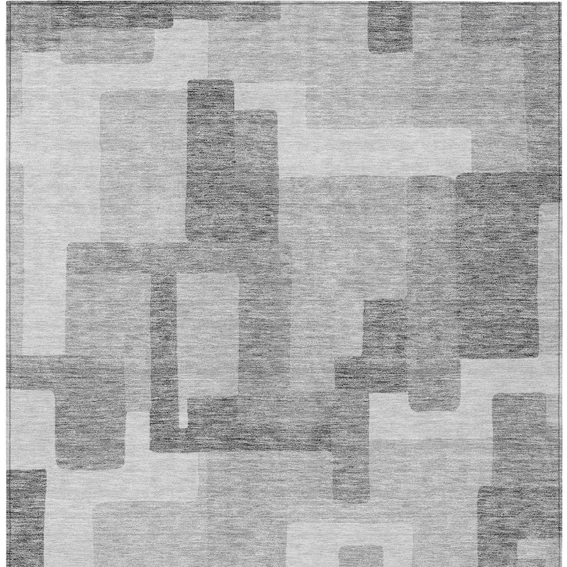 HomeRoots Abstract Transitional Rectangle Outdoor Rug