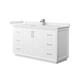 Option White / White Cultured Marble Top / Brushed Nickel