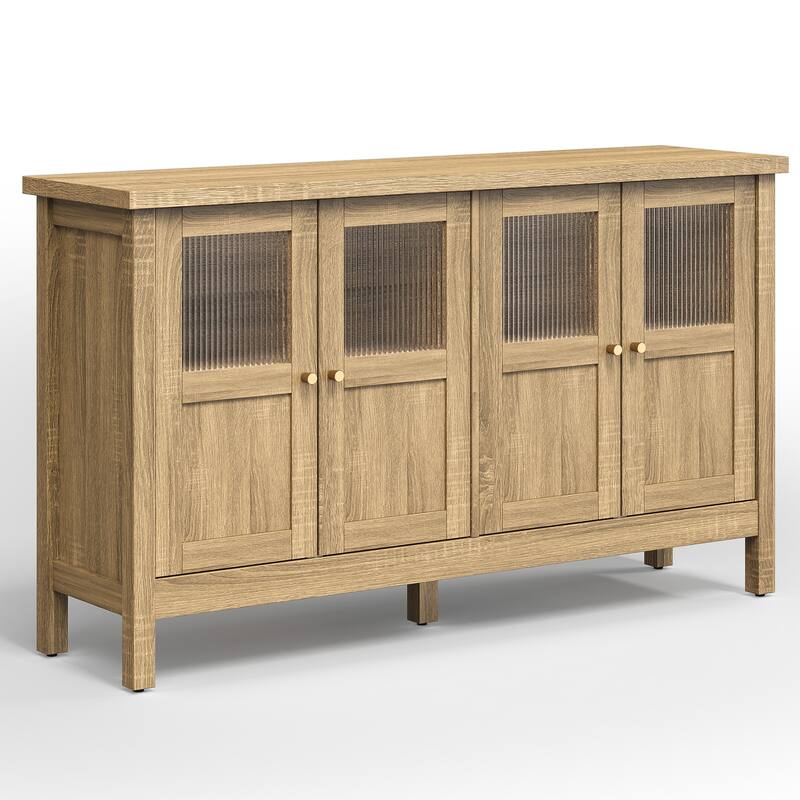 4-Door Storage Cabinet with Adjustable Shelves