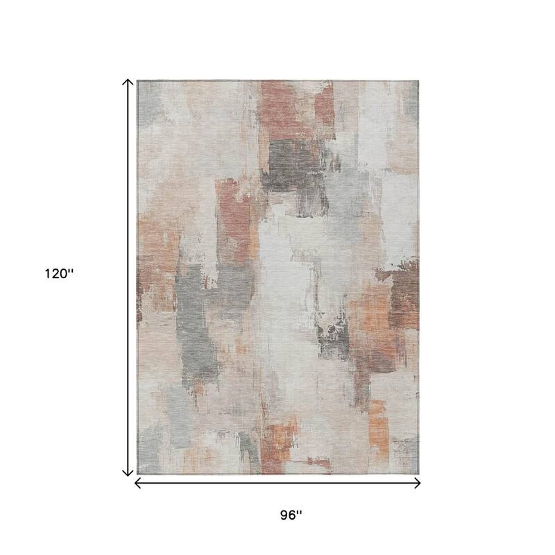 HomeRoots Abstract Transitional Rectangle Outdoor Rug