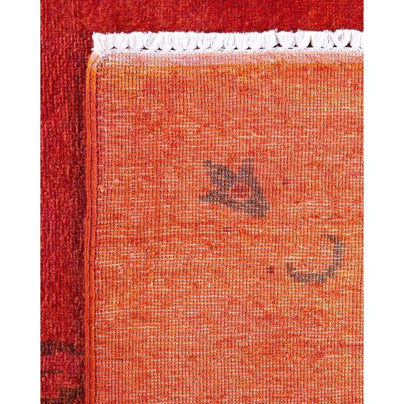 Vibrance, One-of-a-Kind Hand-Knotted Area Rug - Orange, 4' 2" x 5' 7" - 4' 2" x 5' 7"