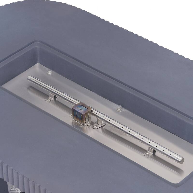 Christopher Knight Home - Lecce 2-Piece Outdoor MgO Fire Pit 50,000 BTU Table Set with Propane Tank Holder