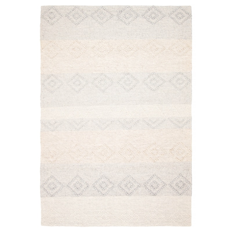 ECARPETGALLERY Braid weave Sienna Grey Wool Rug - 6'1 x 8'11 - Grey - 6'1 x 8'11