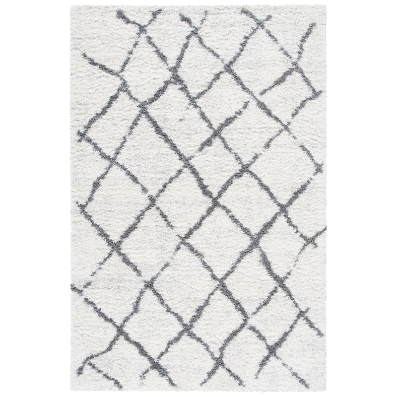 SAFAVIEH Berber Shag Toyo Light Grey/Cream Rug