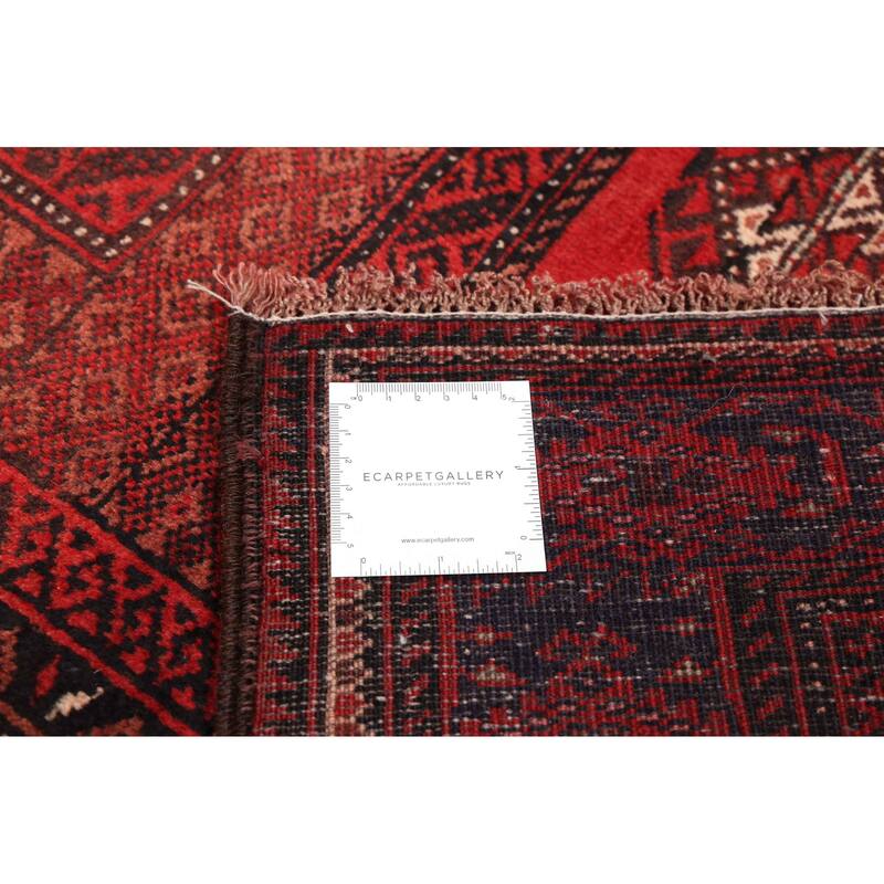 ECARPETGALLERY Hand-knotted Teimani Red Wool Rug - 3'8 x 6'10