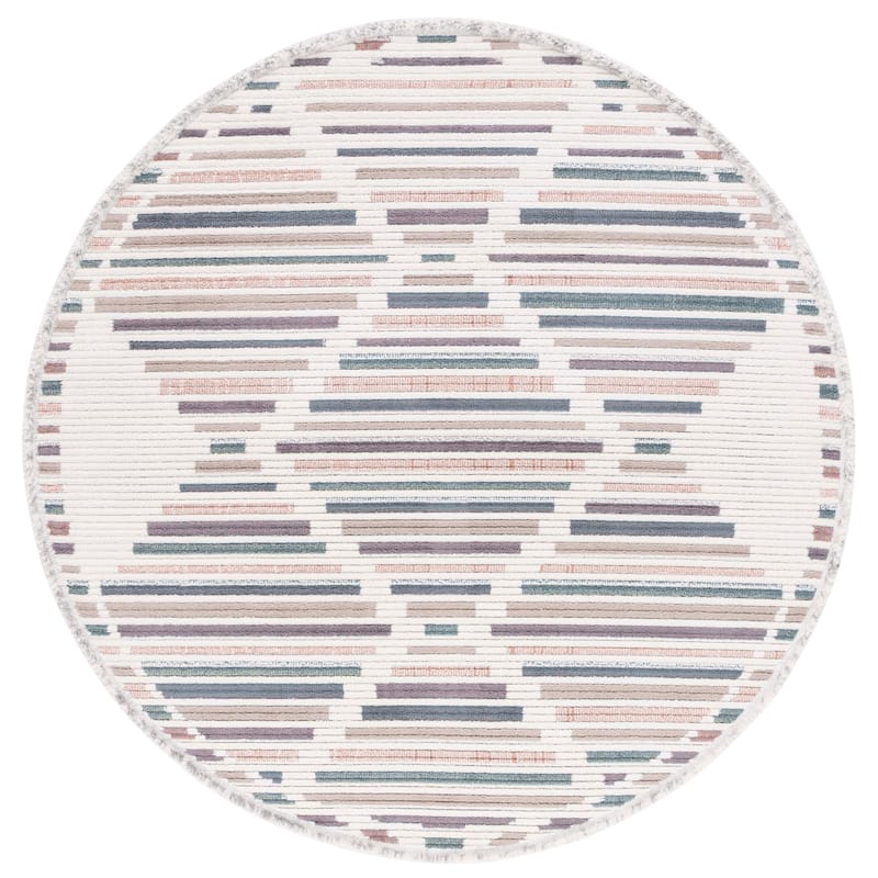 SAFAVIEH Handmade Marrakech Yaarit Traditional Rug - 6'7" Round - Ivory/Multi