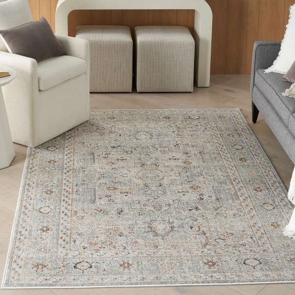 slide 2 of 21, Nourison Oushak Home Indoor Grey Persian Area Rug