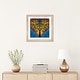 preview thumbnail 6 of 18, iCanvas "Heart With Blossoming Tree Of Life Inside On Blue Background" by Valery Rybakow