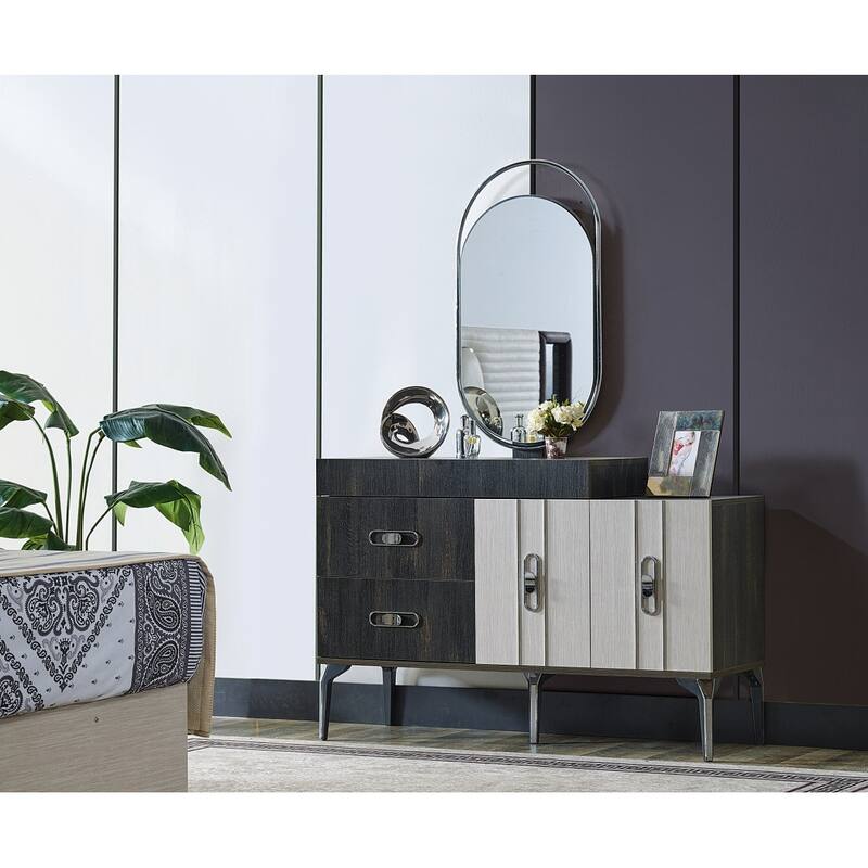 Nerio Dresser With Mirror - Black