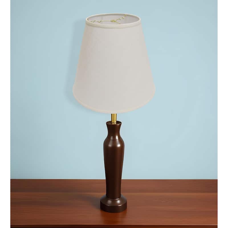 HomeRoots Off White Linen Empire Lamp Shade - 16"x16"x14"