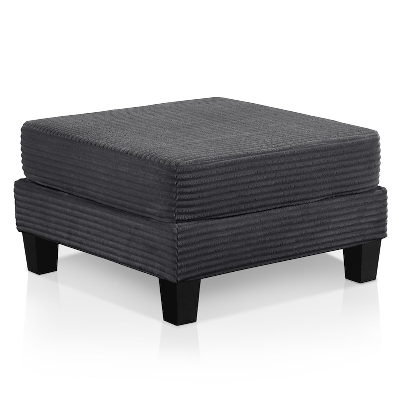 Furniture of America Xenia Modern Chenille Ottoman with Storage