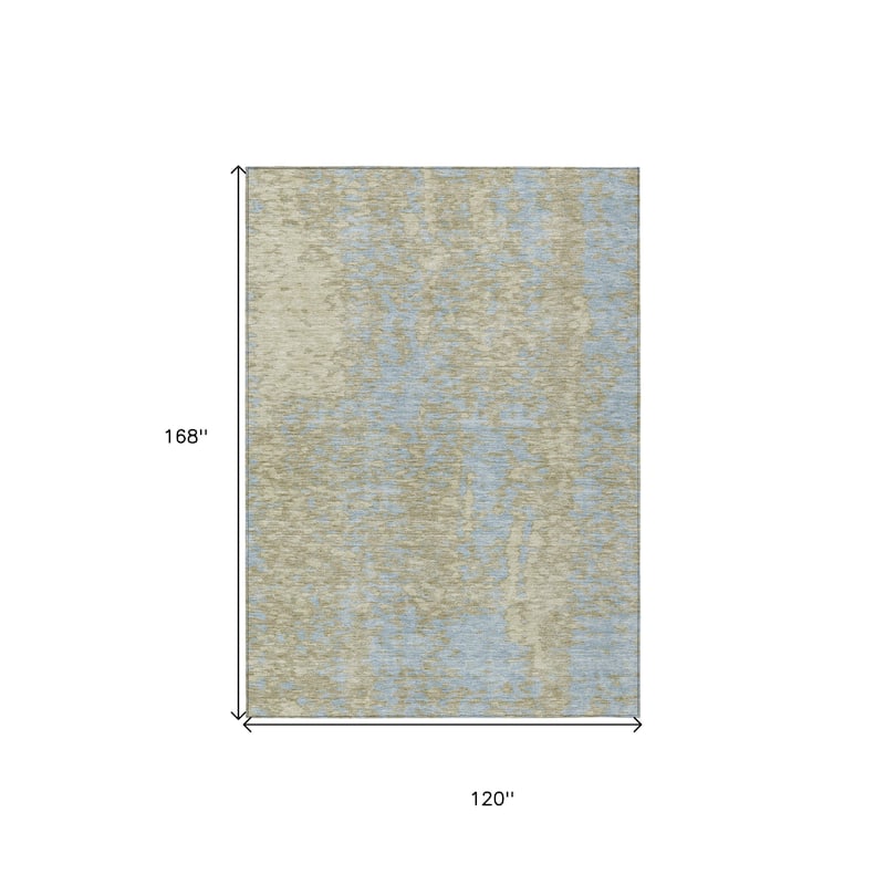 HomeRoots Abstract Transitional Rectangle Outdoor Rug