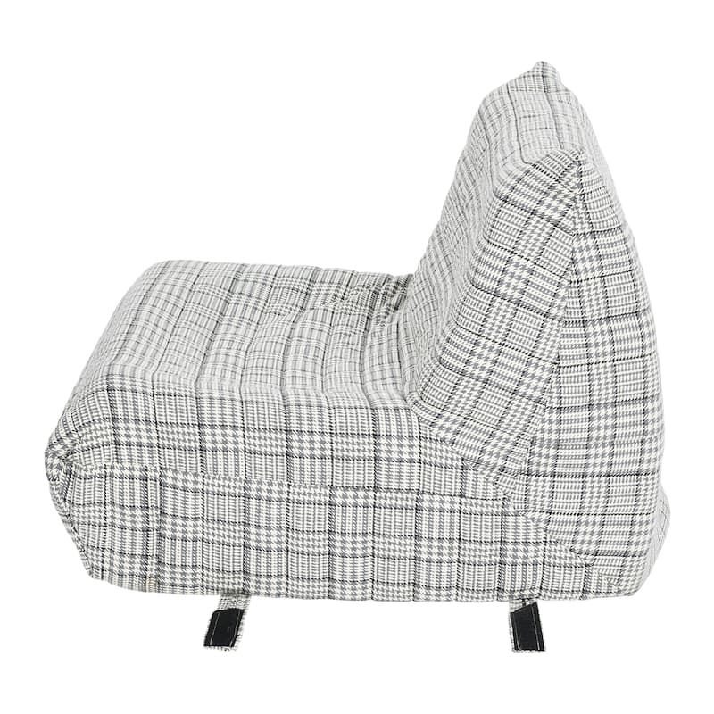 Premium Up-Cycled Memory Foam Chair, Ergonomic Design with Quilted Removable Cover, 70's Bean Bag Chair Alternative