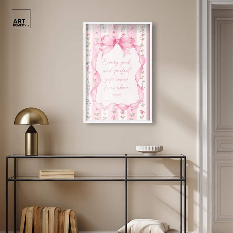 Good and Perfect Gift Bow Shadowbox by Art Remedy