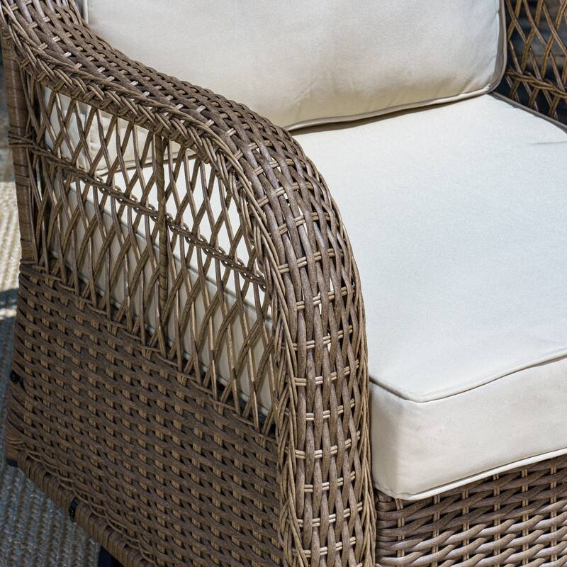 Rio Vista Outdoor Wicker Swivel Glider Chair with Cushions