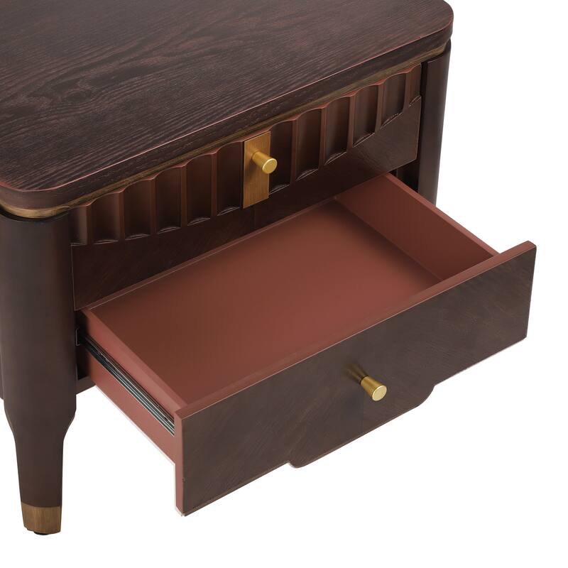 Christopher Knight Home- Johnson Wood Nightstand with 2 Storage Drawer