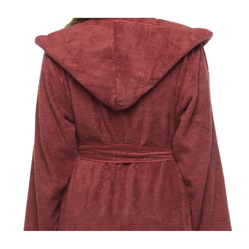 Women's Angel Stlyle Robe Ankle Long Hooded Turkish Cotton Bathrobe