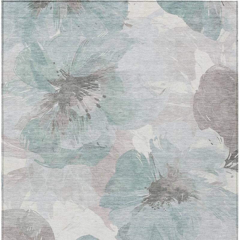 HomeRoots Floral Transitional Rectangle Outdoor Rug