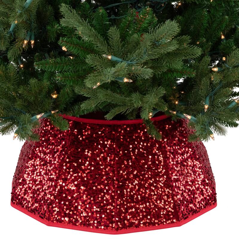 26" Sequins Hexagonal Christmas Tree Collar