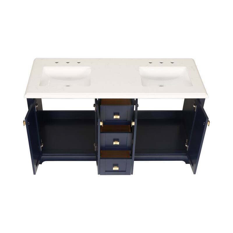 Vanity Sink Combo with Marble Countertop