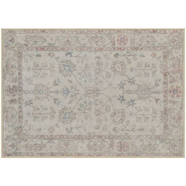 NeverMove Washable Designer Rug by GelPro 24x34 Rosalie Grey Denim 24