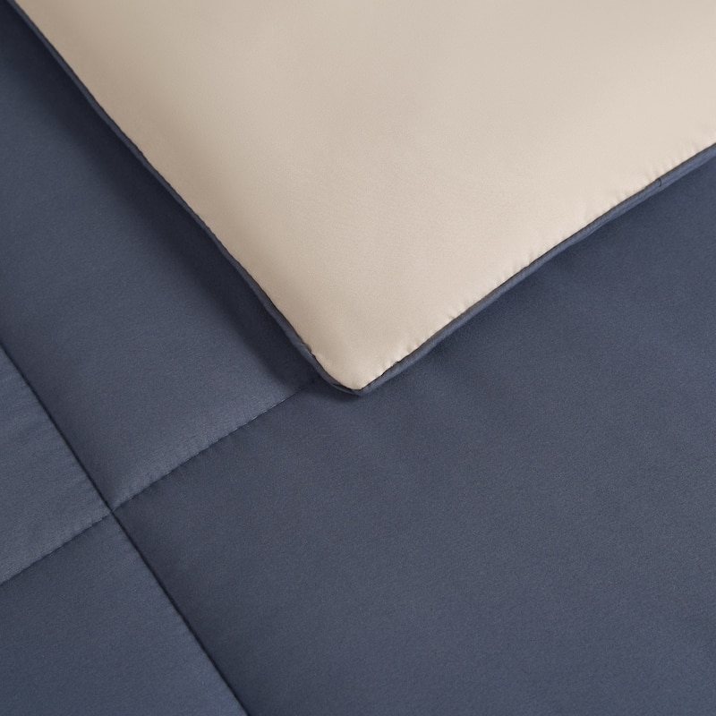 Lucky Brand Box Stitch Reversible Comforter Sets