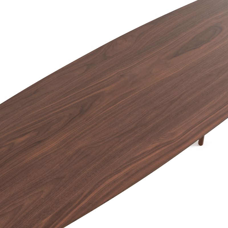 Furniture of America Shaw Mid-century 5-Piece Walnut Wood Counter Height Table Set with 4 Chairs