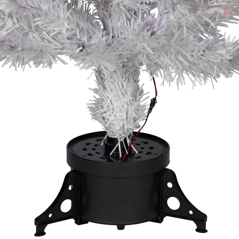 4' Medium White Iridescent Artificial Christmas Tree Blue LED - 4 Foot