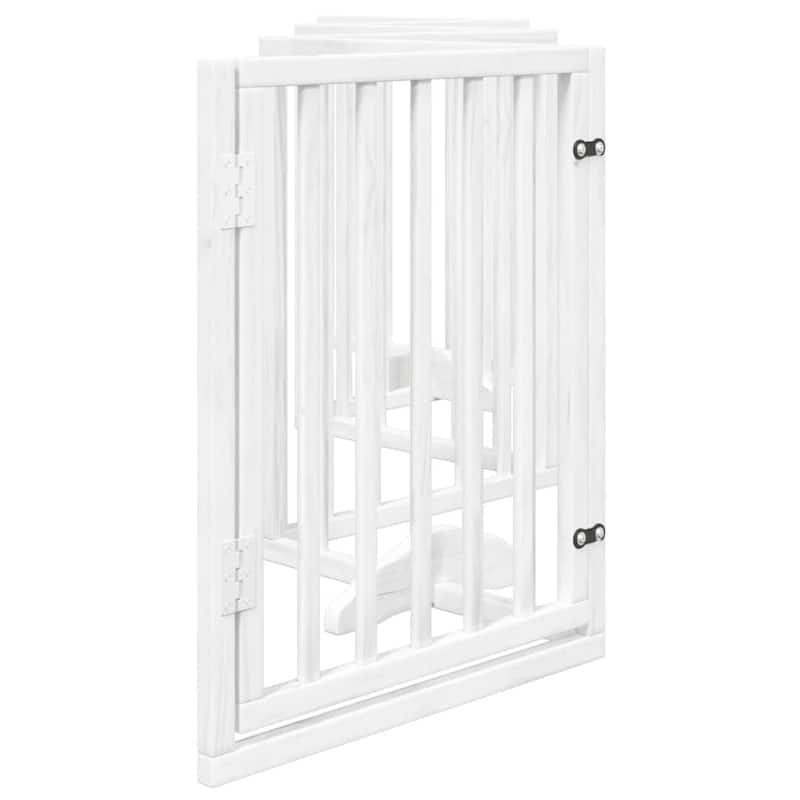 vidaXL Dog Gate Foldable Poplar Wood