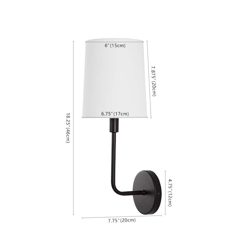 SAFAVIEH Lighting Engracia Wall Sconce (Set of 2) - 7" W x 8" D x 18" H - Oil Rubbed Bronze - 7Wx8Dx18H