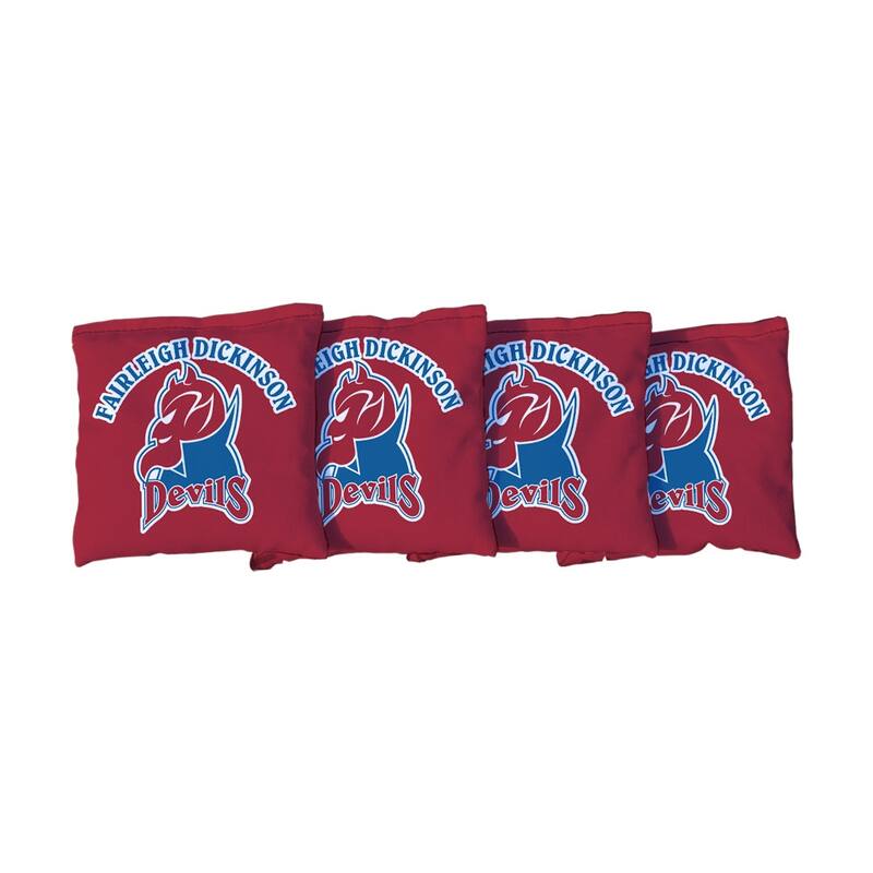 FDU College at Florham Devils Red Cornhole Bags - Corn Filled