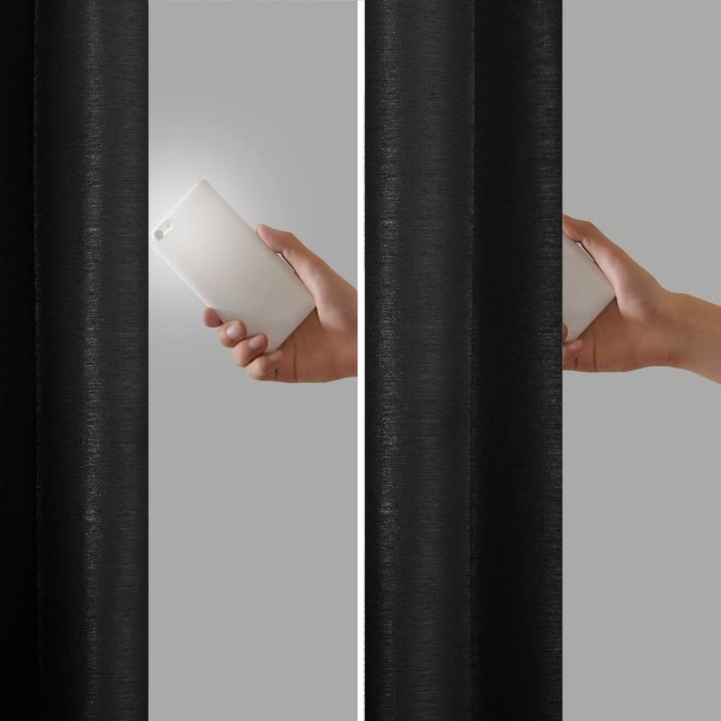 Twist Tab Total Blackout Window Curtain Panel Black Blackout