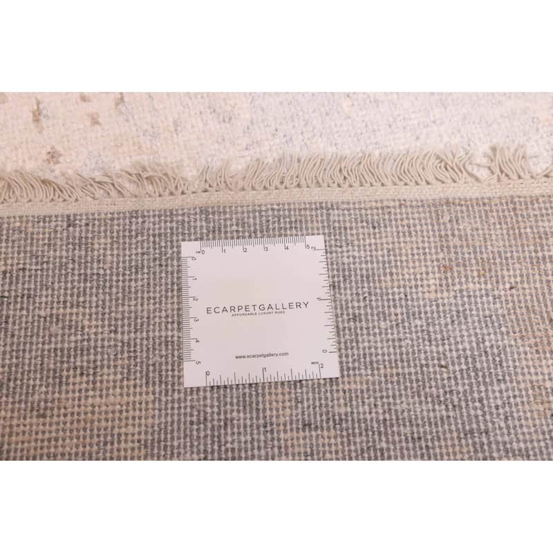 ECARPETGALLERY Hand-knotted Legacy Beige, Brown Silk, Wool Rug - 2'4 x 11'11