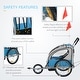 preview thumbnail 6 of 5, Aosom 2 in 1 Double Child Bike Trailer and Stroller