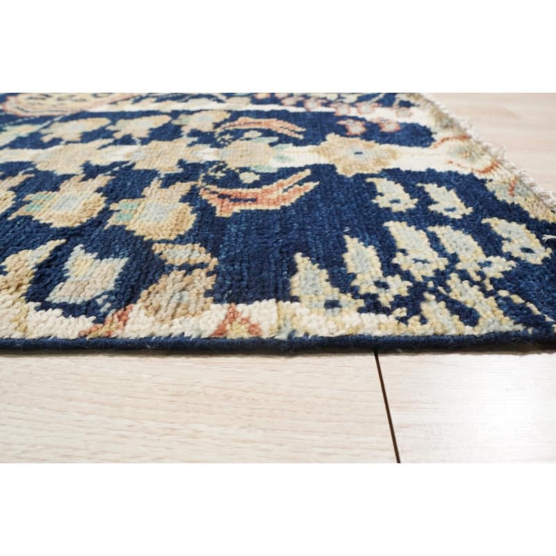 Hand-Knotted Wool Modern Knot Rug, 5' x 8', Brown Area Rug, Elegant Contemporary Soft Texture for Living Room - L