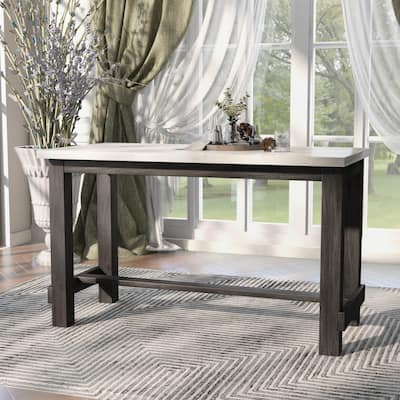 Furniture of America Shap Rustic Black 60-inch Counter Height Table (Table Only)