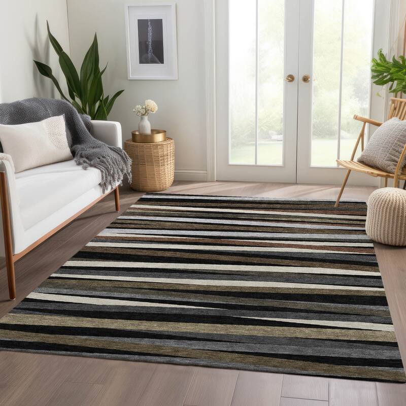 Premium Washable Super Soft Modern Stripes Mayfield Rug