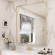 preview thumbnail 86 of 192, KIOTEE Modern Metal Frame Wall Mounted Bathroom Vanity Mirror with 5-year warranty 36x28 - Gold
