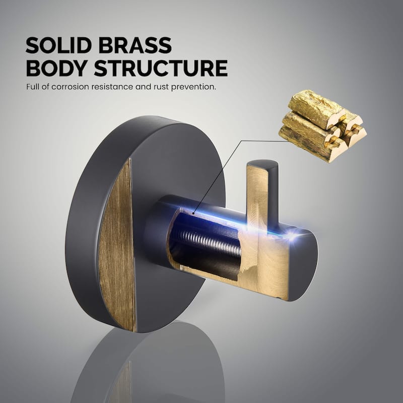 Circular 4-Piece Bathroom Hardware Set