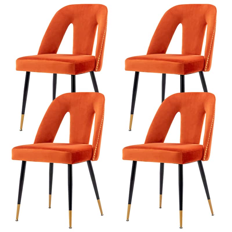 Modern Velvet Upholstered Dining Chairs Set of 6