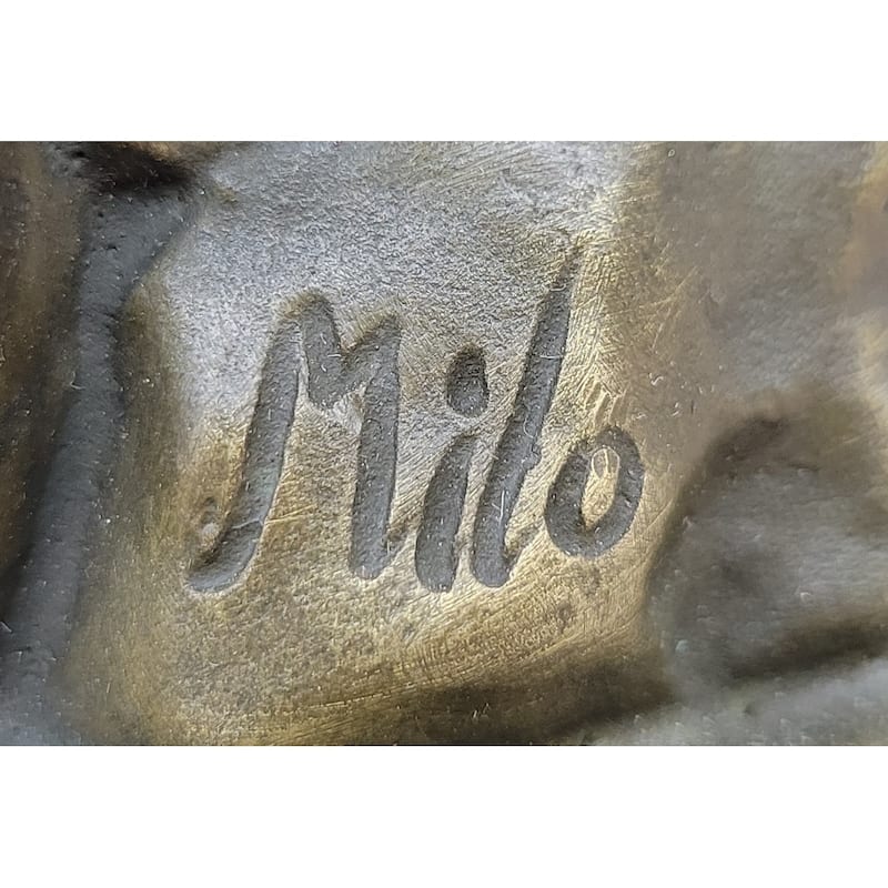 Classical Young Girl W/ Lyre Harp- Greek Roman Decor Bronze Sculpture By Milo