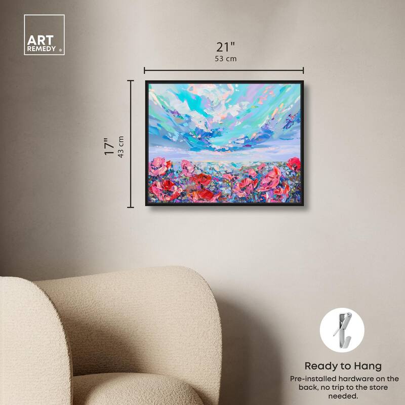 Poppy Paradise Canvas by Art Remedy