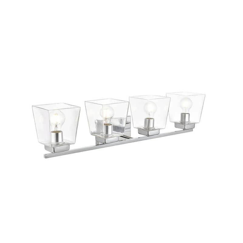 Merlin 1 Light Black and Clear Bath Sconce